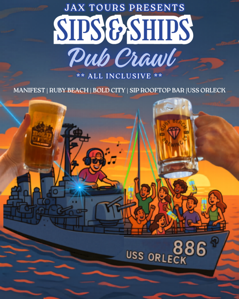 jx tours sips and ships pub crawl bar hop all inclusive experience downtown jacksonville