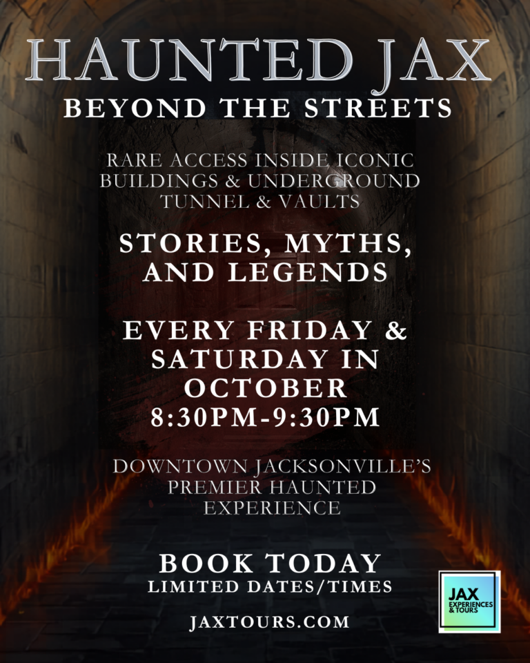 haunted jax tour of downtown that includes access to some of the underground tunnels and vaults