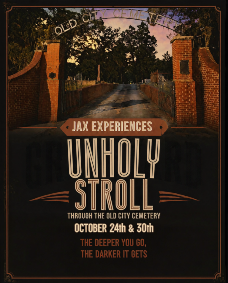 Unholy Stroll through the old city cemetery Halloween scary walk graveyard spooky terror ghosts