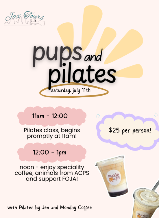 jax tours pups and pilates foja acps fundraising adoption ruby beach