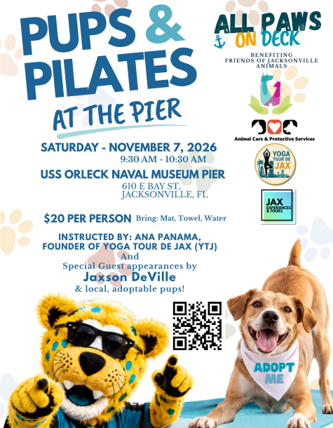 jax tours pups and pilates all paws on deck at the uss orleck november 7th